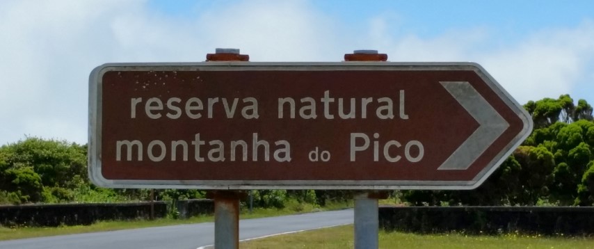 Straßenschild auf den Pico