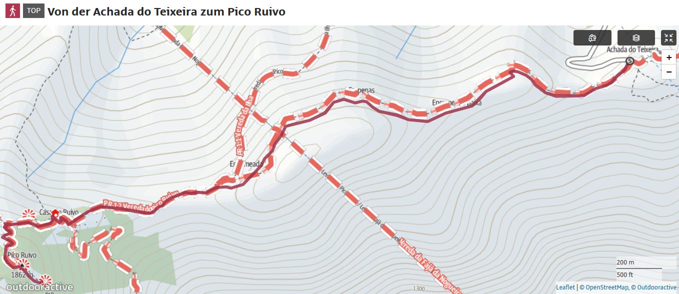 Route auf den Pico Ruvio